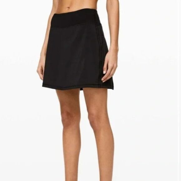 lululemon pace rival skirt black Women's Size 8 Luxtreme swift 4 way stretch lig - Picture 2 of 10